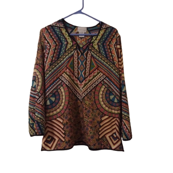 Soft Surroundings Aztec Print Tunic Size Medium - Picture 6 of 10